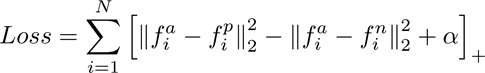 triplet loss function detailed in the facenet paper