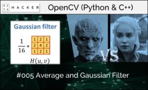 opencv - average and guassian filter