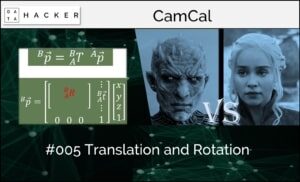 camera calibration - translation and rotation