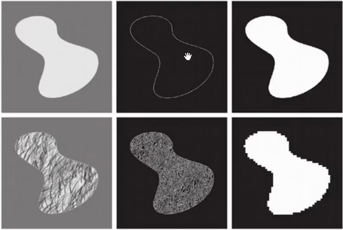 Demonstration of edge-based and region-based segmentation techniques on textured objects