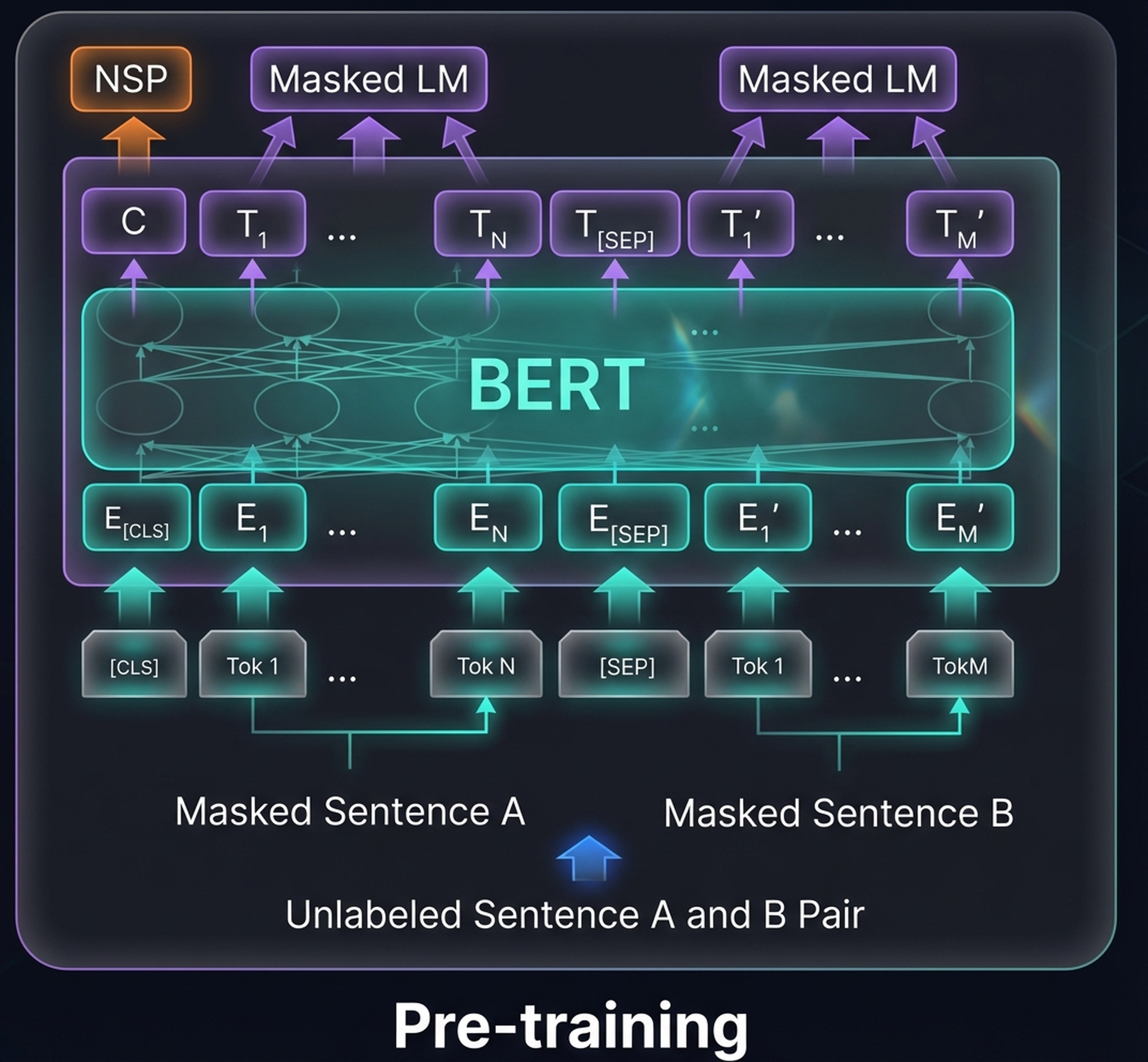 BERT pre-training architecture