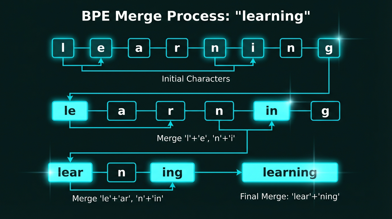 BPE merging process