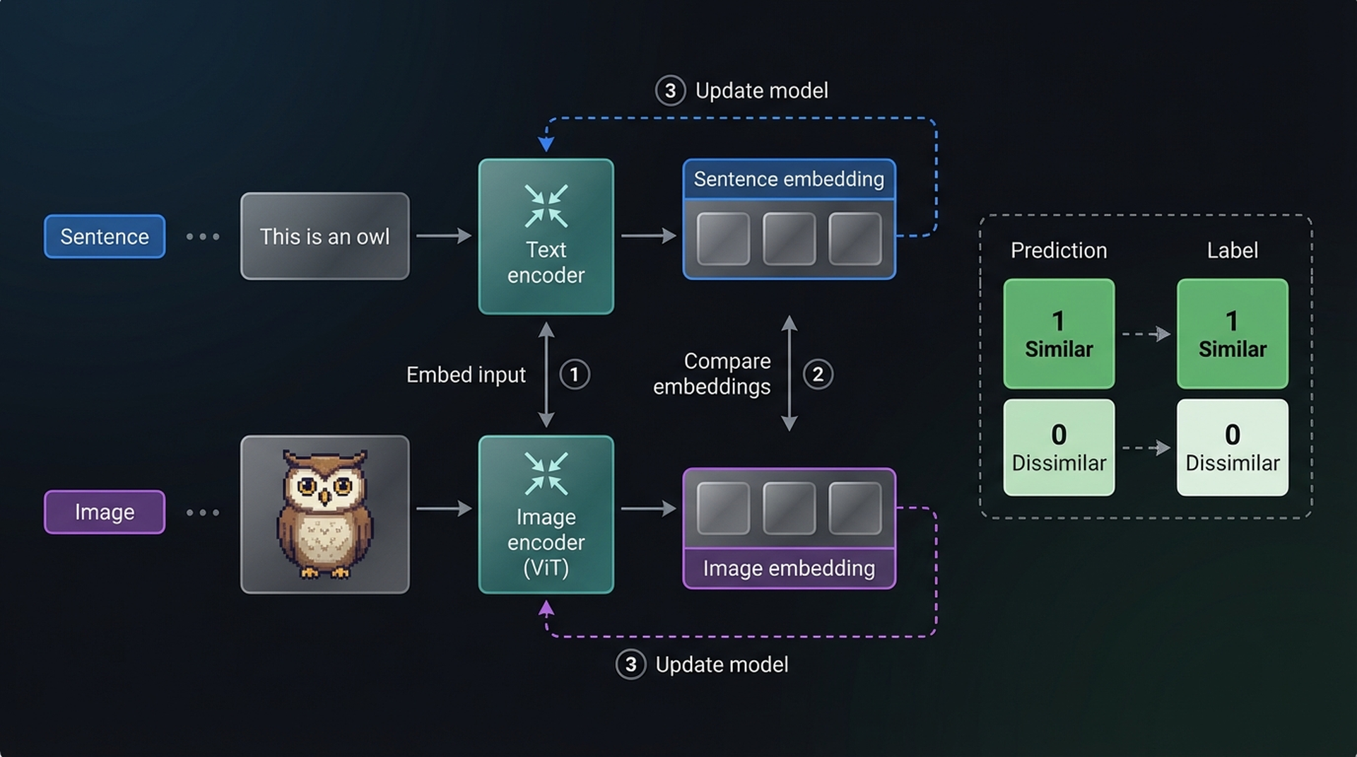 CLIP training with update