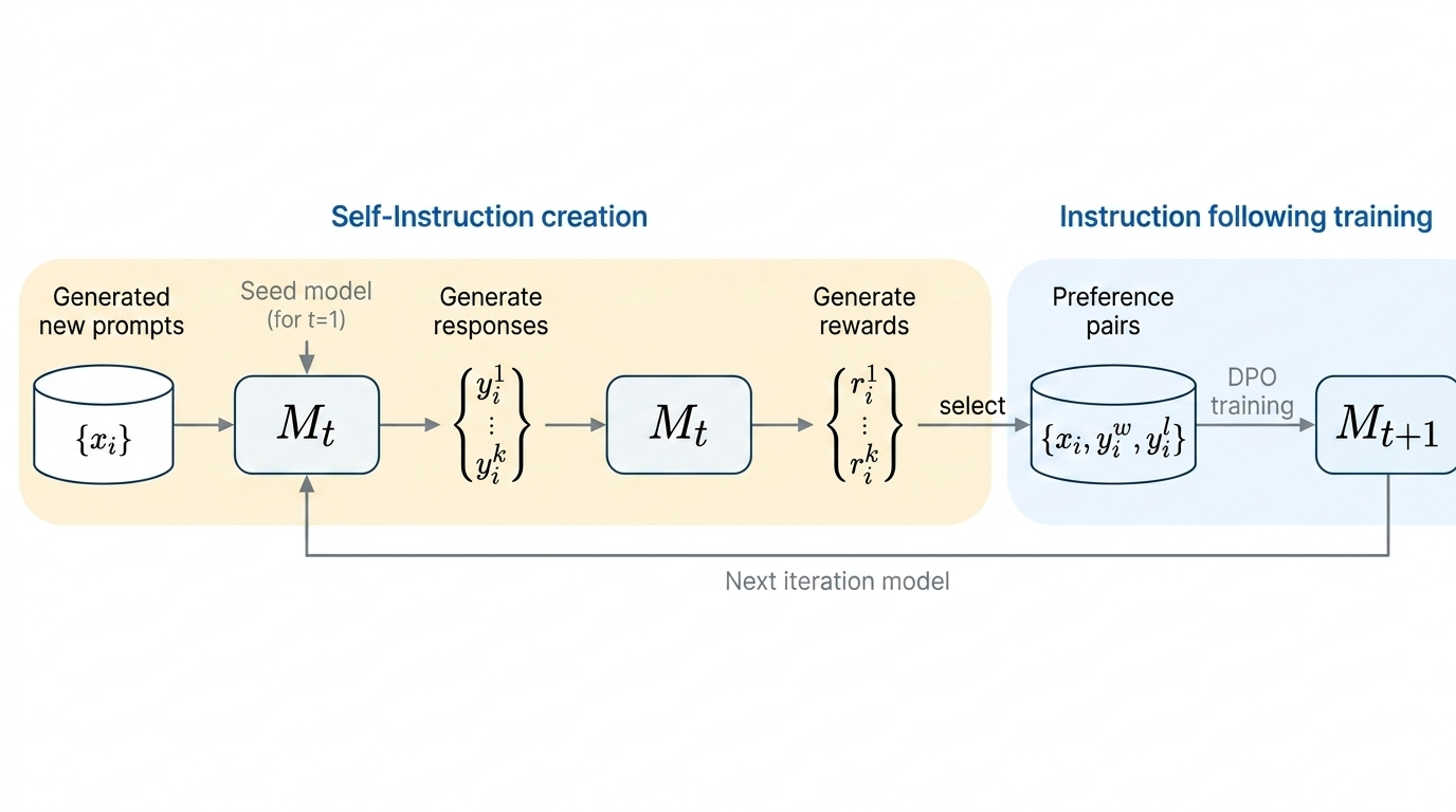 Self-rewarding pipeline