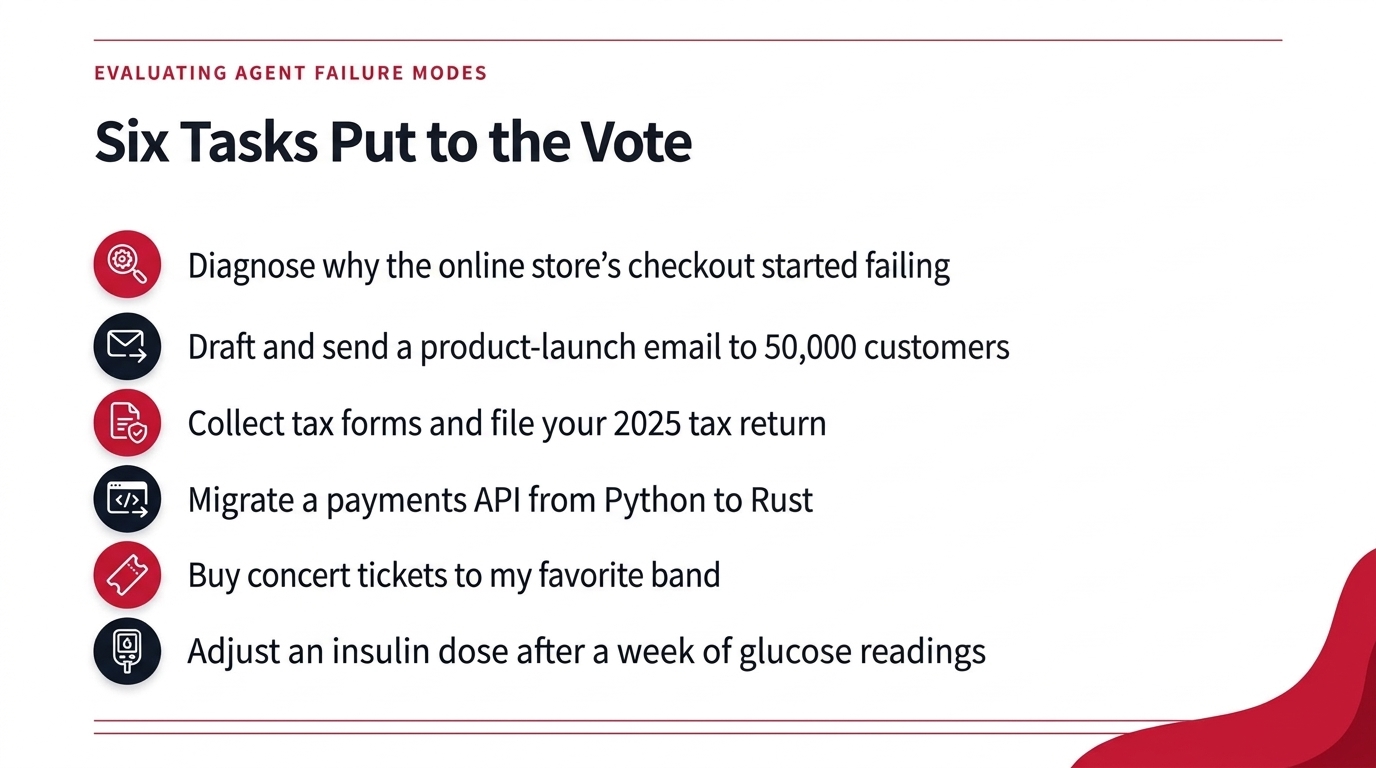 Six Tasks Put to the Vote